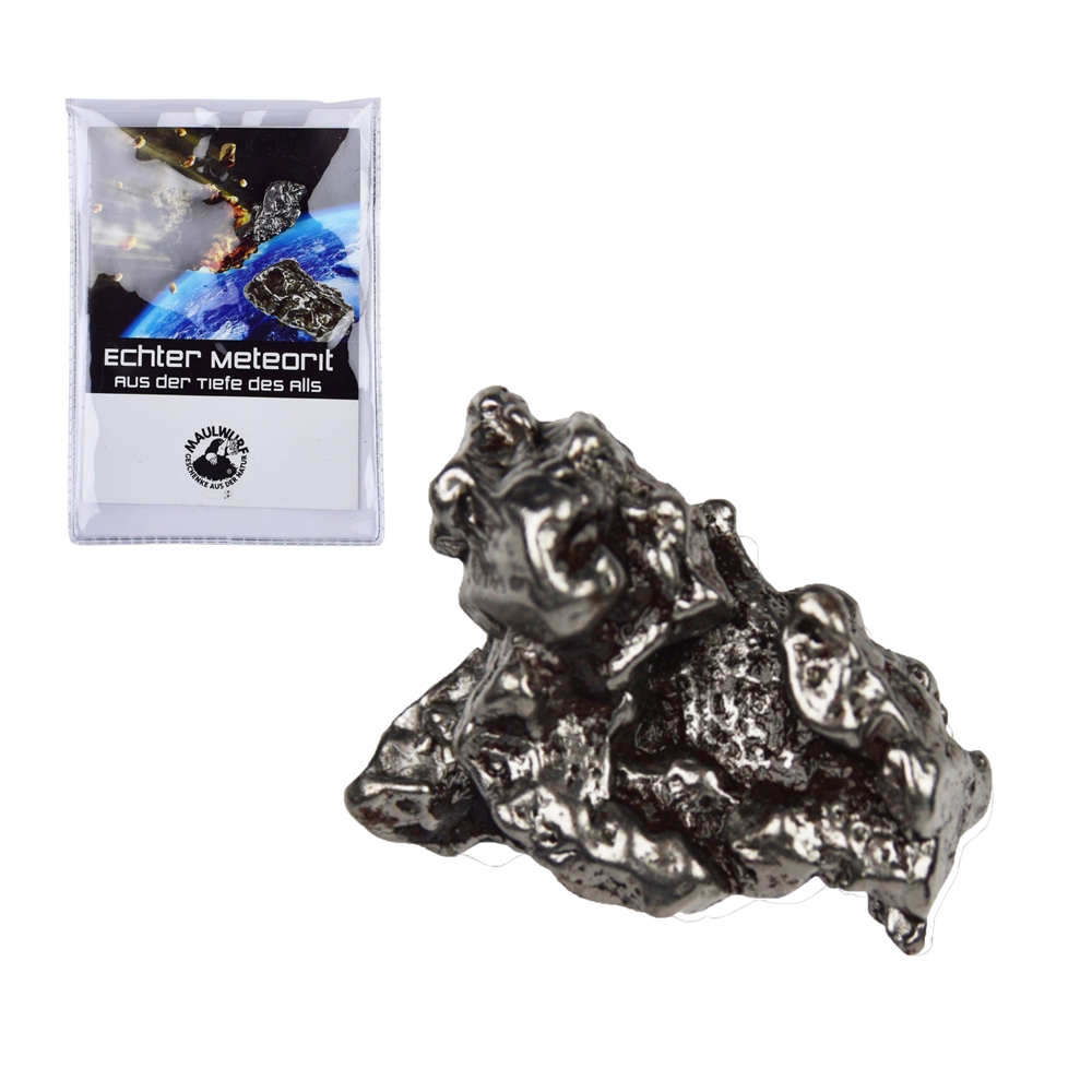 Meteorite 55-65 gram with certificate card in pouch