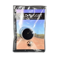 Gold nugget with certificate card in pouch