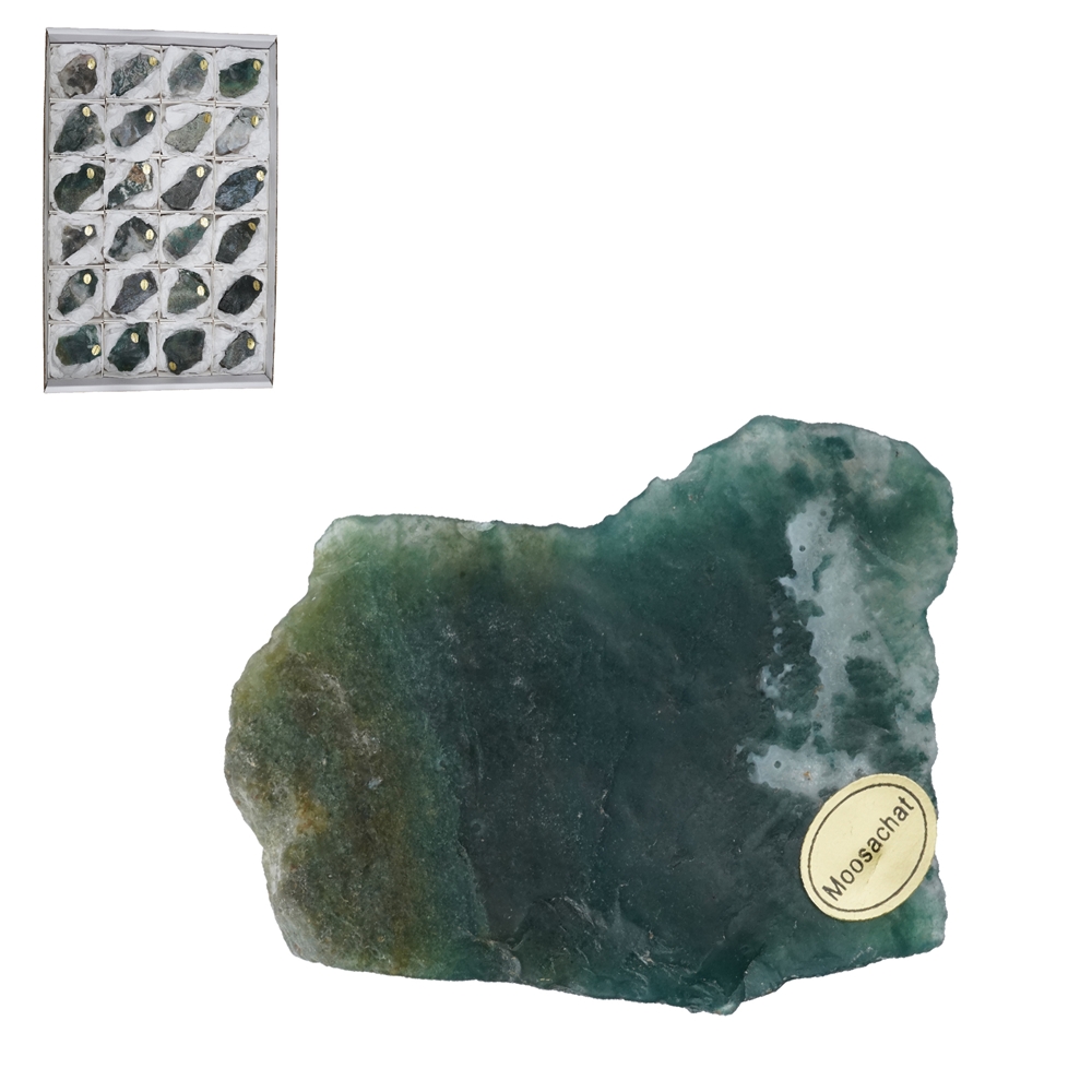 0911402024 Moss Agate rough stones, 05 - 07cm (24 pcs./ PU) | Marco Schreier