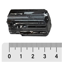 Cristalli grezzi di schorl (tormalina nera), 3,5 - 4,5 cm (35 pz./VE)