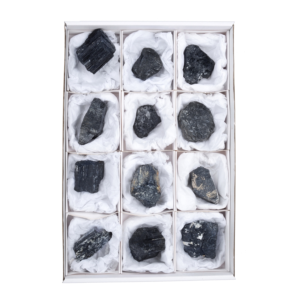 rough stones Tourmaline (black) B, 05 - 08cm (12 pcs./VU)