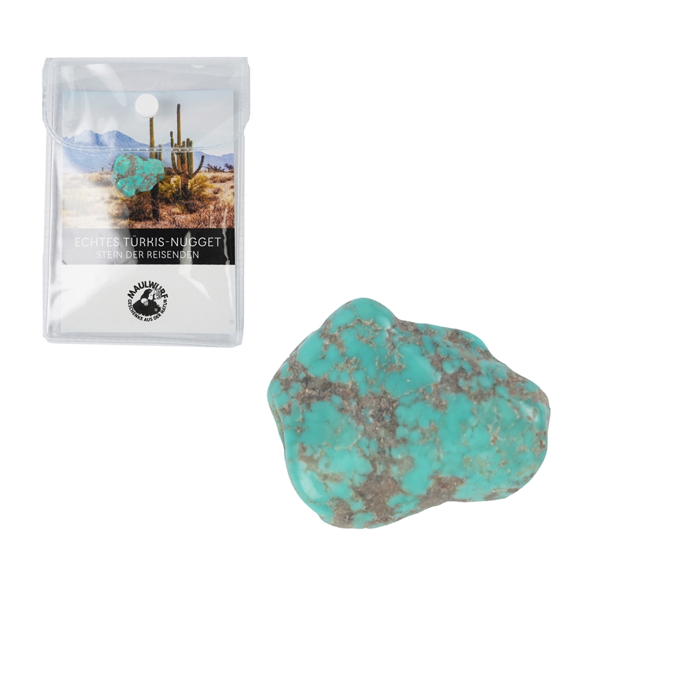 Turquoise with certificate card in pouch