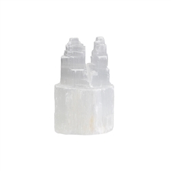 092890007 Selenite with stand "Twin Tower", 10cm | Schreier gems, healing stones & jewelry