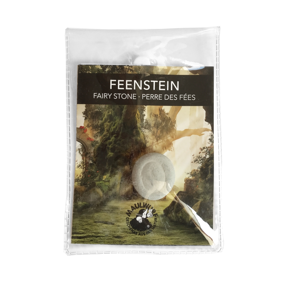 Feensteine (Fairy Stone) mit Zertifikatkarte in Pouch, 2,5 - 3,5cm