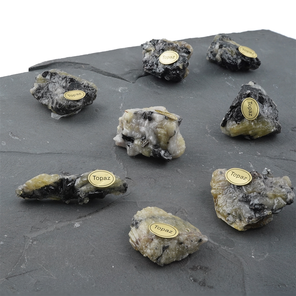 Topaz (yellow) rough stones (Pyknit), 2.0 - 3.0cm (54 pcs./ PU) | Marco Schreier