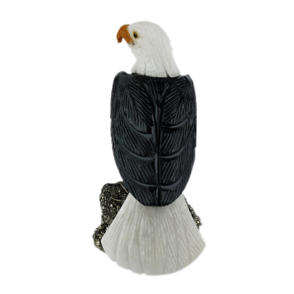Aigle gravé Calcite (noir), 10cm | Marco Schreier