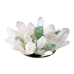 1000005016 Tealight Cristallo di rocca e Fluorite (verde) | Marco Schreier