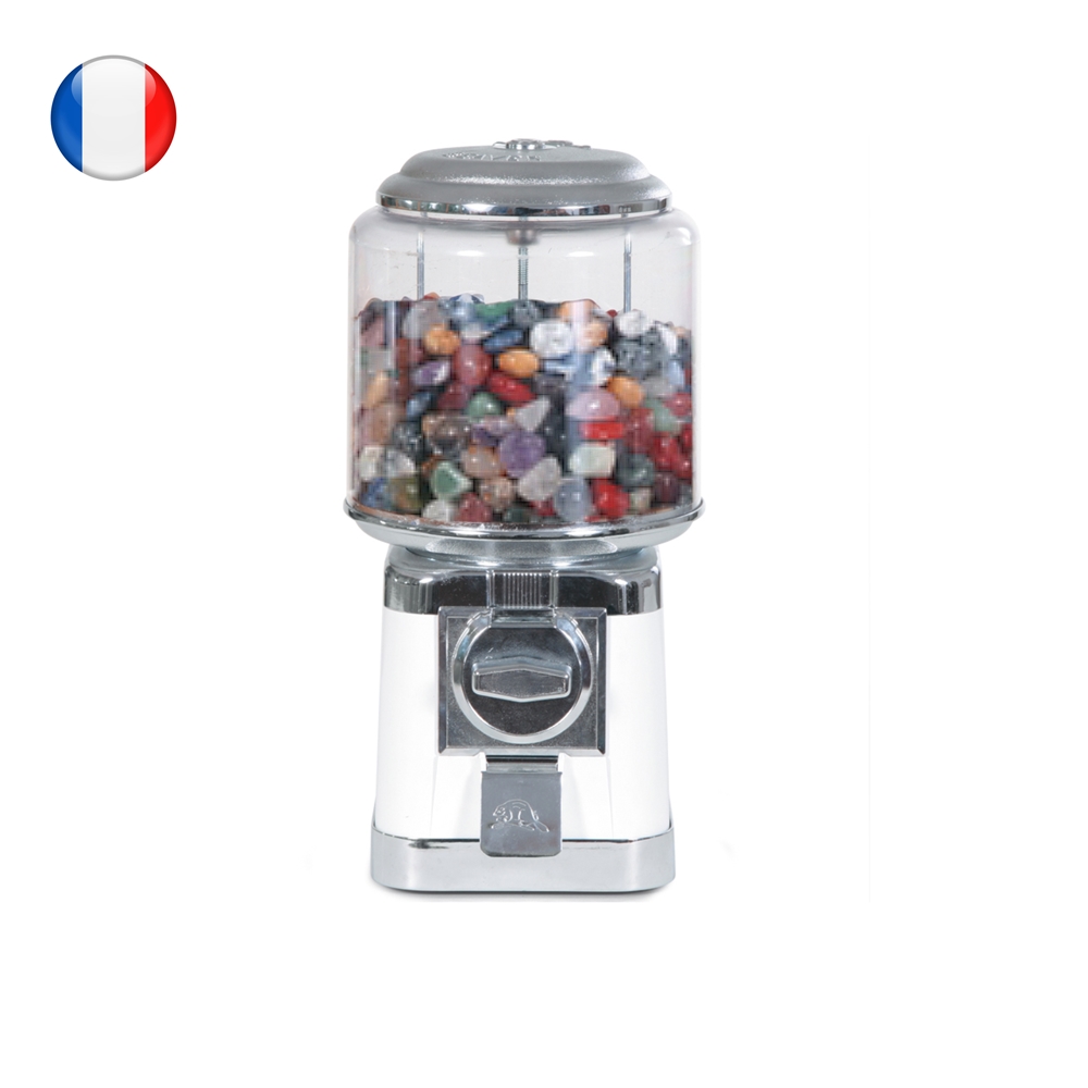 Vending machine with filling 10kg large Tumbled Stones, 600 info cards FRENCH