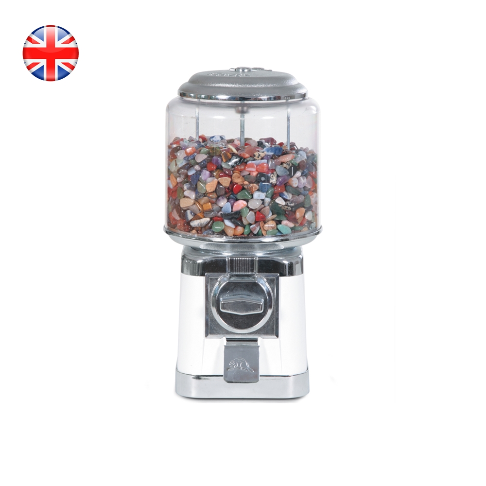 Vending machine with filling small Tumbled Stones, 400 info cards ENGLISH