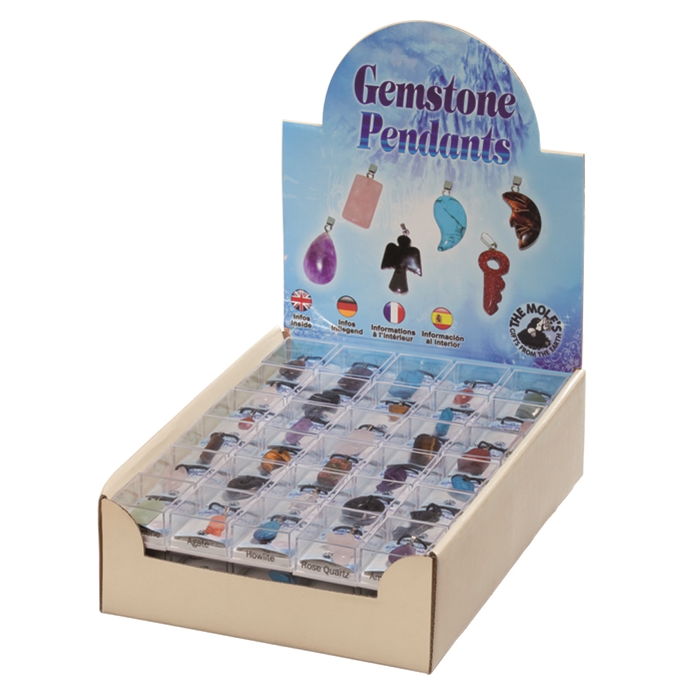 Cardboard display "pendant gemstones" small (90 tins)