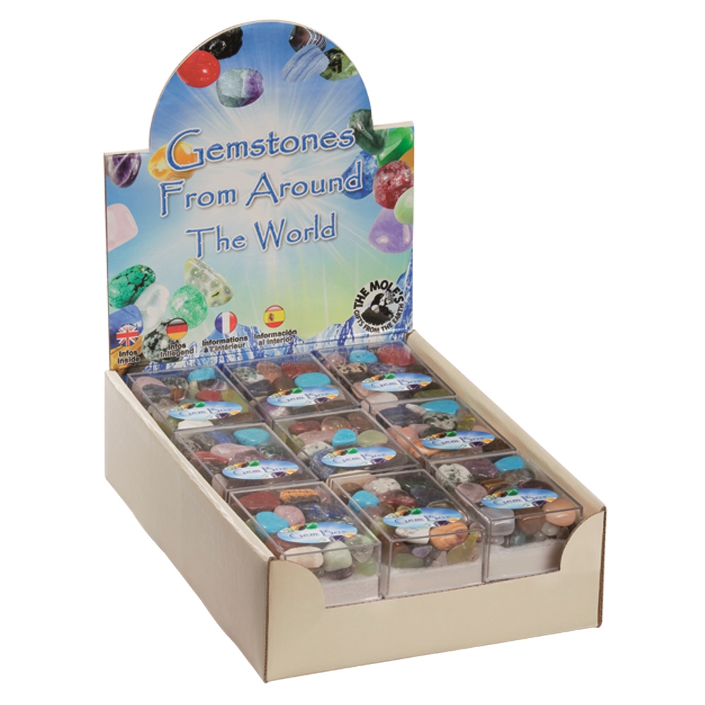 Cardboard display "Colorful gems" (18 boxes)