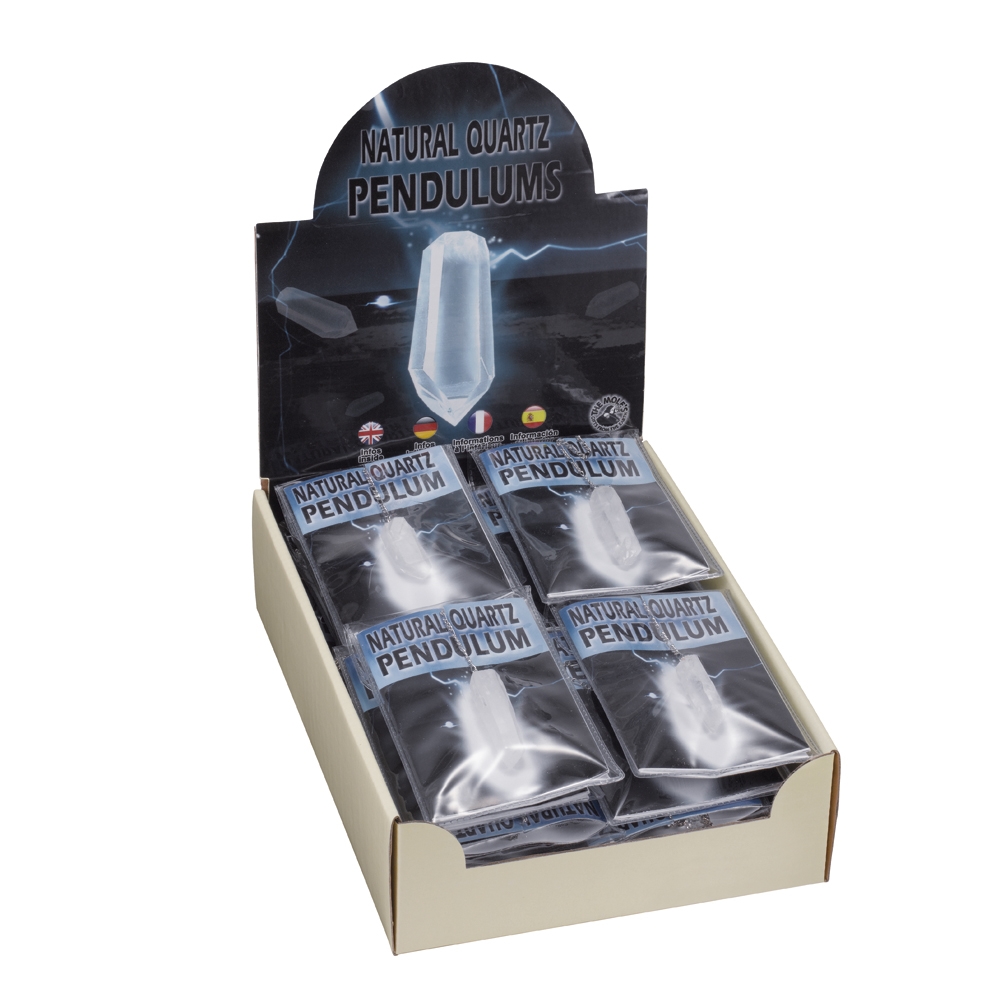 Présentoir en carton "Pendule" Cristal de roche (24 étuis)