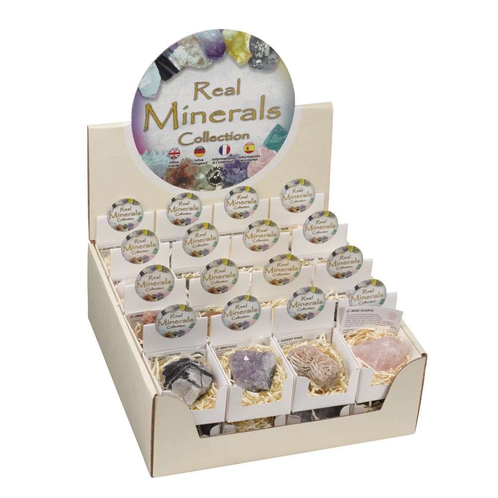 Cardboard display "Minerals" (32 boxes)