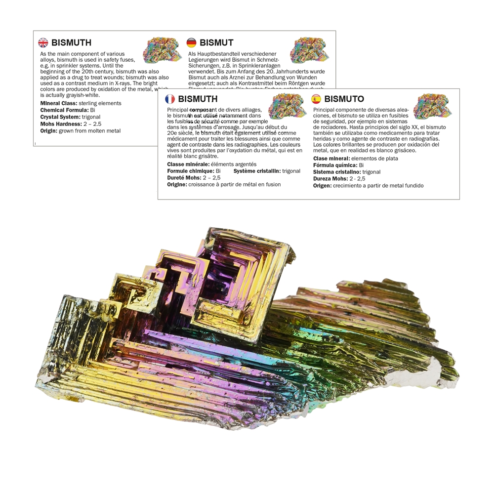 Bismuth Rainbow Crystal" cardboard display (32 boxes)