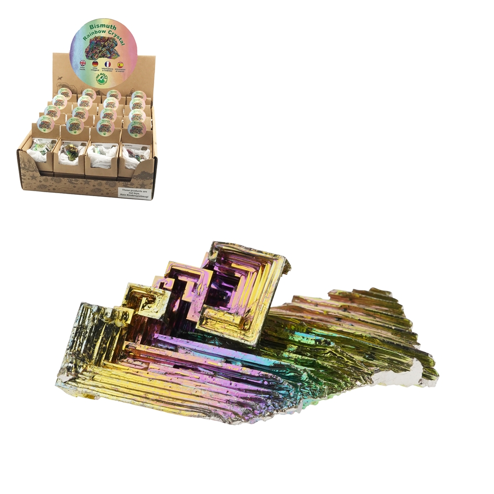 Présentoir en carton "Bismuth Rainbow Crystal" (32 boîtes)