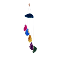 Fette di agata colorata mobile, 6,0 - 7,0cm/ 60-65cm