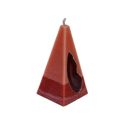 1000104917 Bougie Agate orange/brun, pyramide, 11,5cm | Marco Schreier