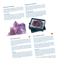Amethyst step for cleaning with accompanying booklet