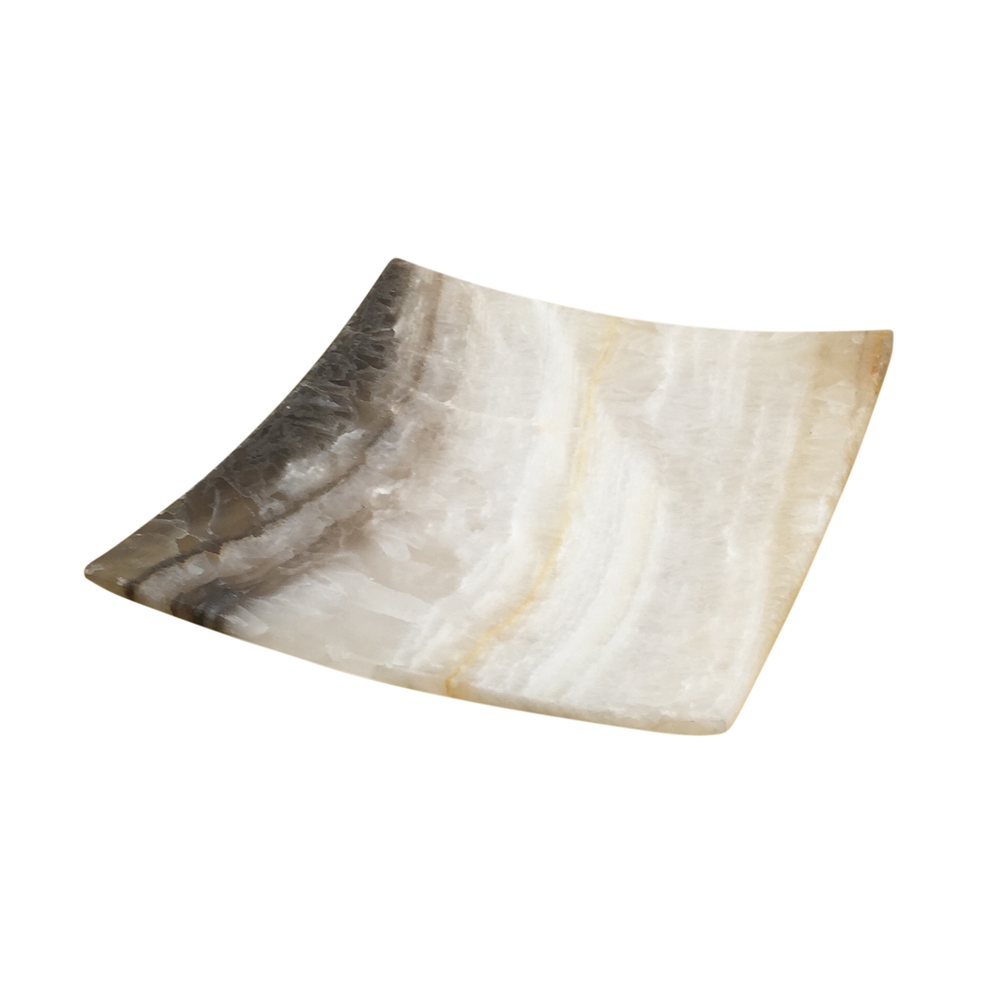 Schale Calcit-Aragonit quadratisch, 12 x 12cm, mattiert