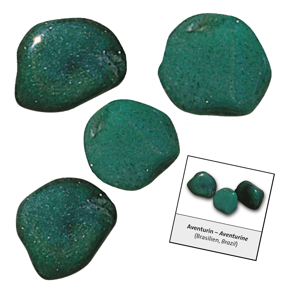 Confezione di ricarica di pietre burattate e adesivi in avventurina (24 pezzi/confezione)