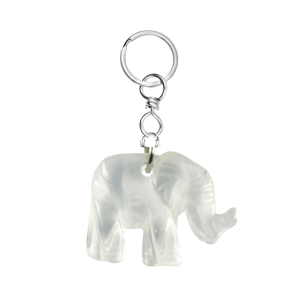 Porte-clés éléphant Cristal de roche