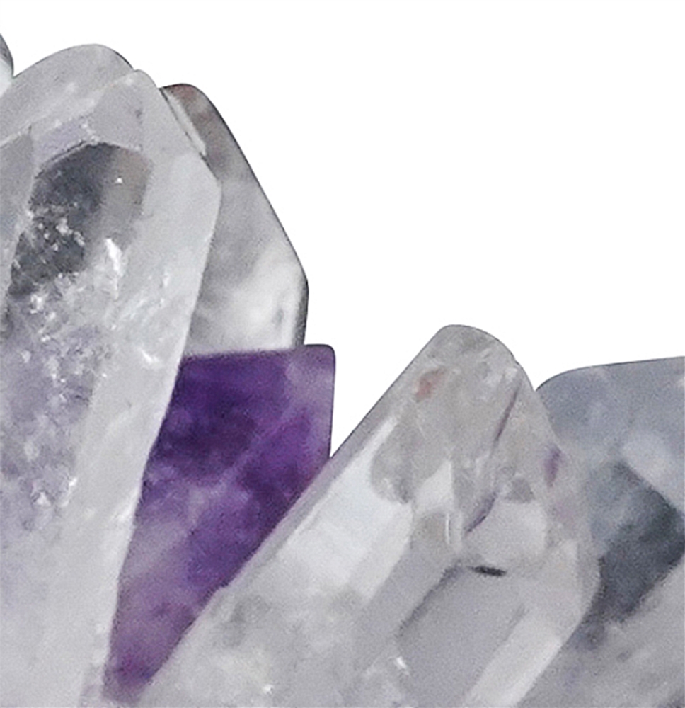 Kristallblume Bergkristall und Amethyst, 10cm