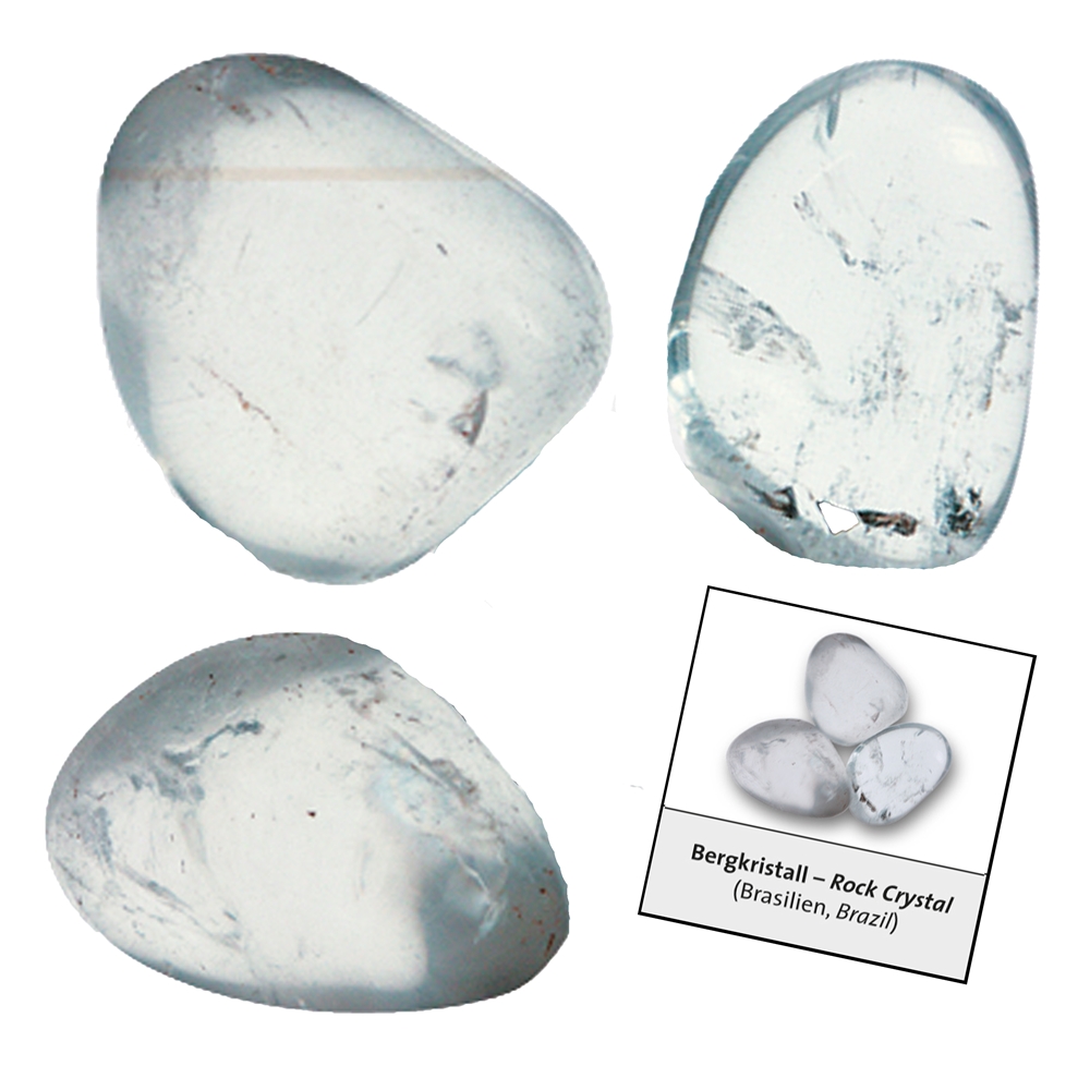 Confezione di ricarica di pietre burattate e adesivi in cristallo di rocca (24 pezzi/confezione)
