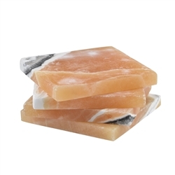 1004200210 Coaster calcite (orange calcite), 9,5cm (4pcs/set) | Marco Schreier