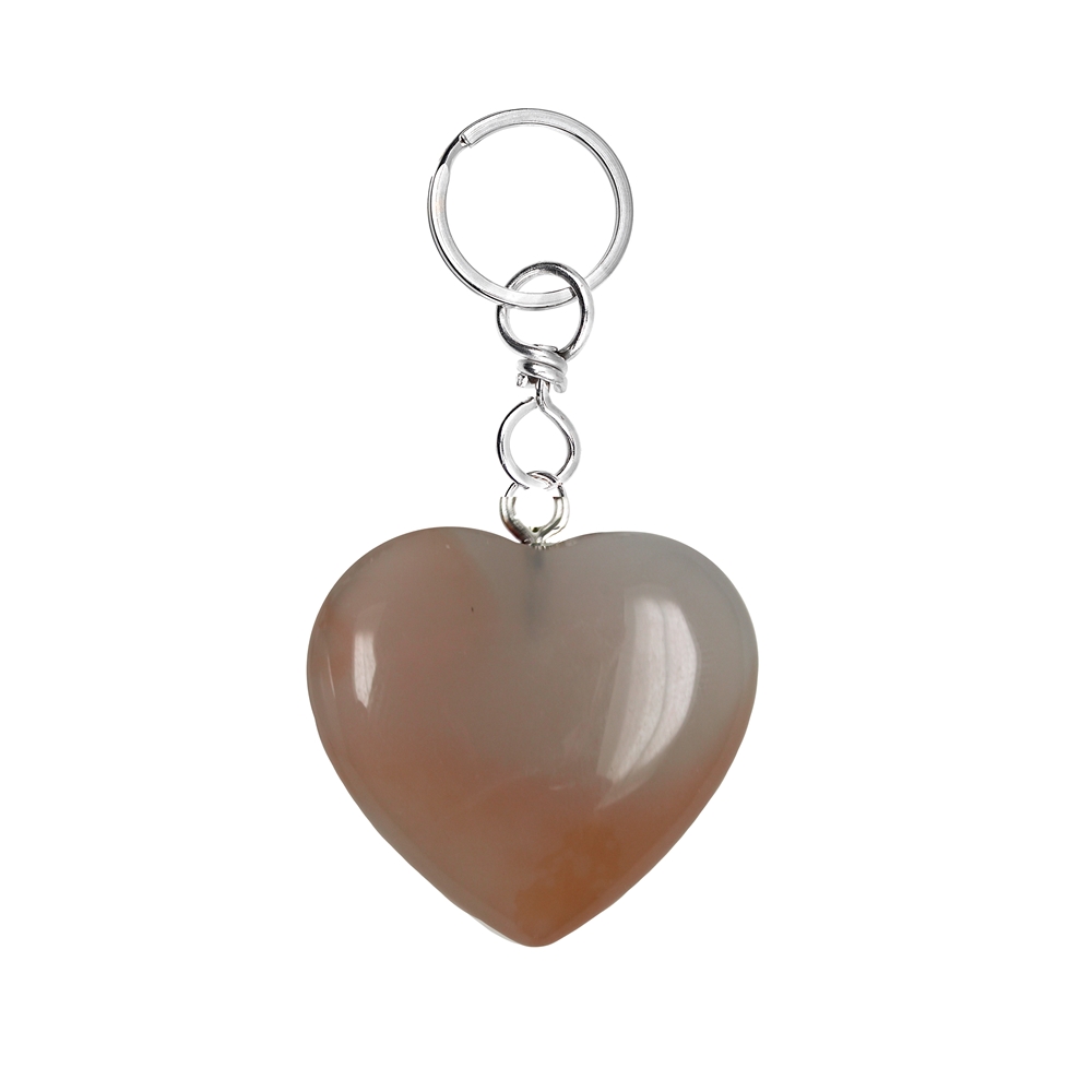 Key Chain Heart Carnelian (branded)