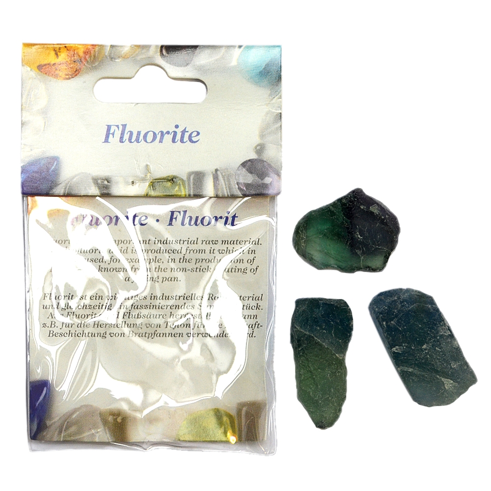 Small package, fluorite, rough stones, for floor stand