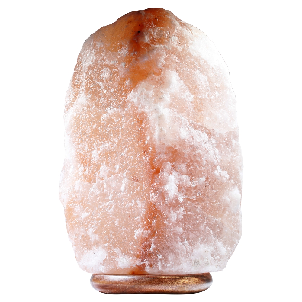 Lampe de sel avec socle en bois, 25-30cm / 7-10kg (moyen)