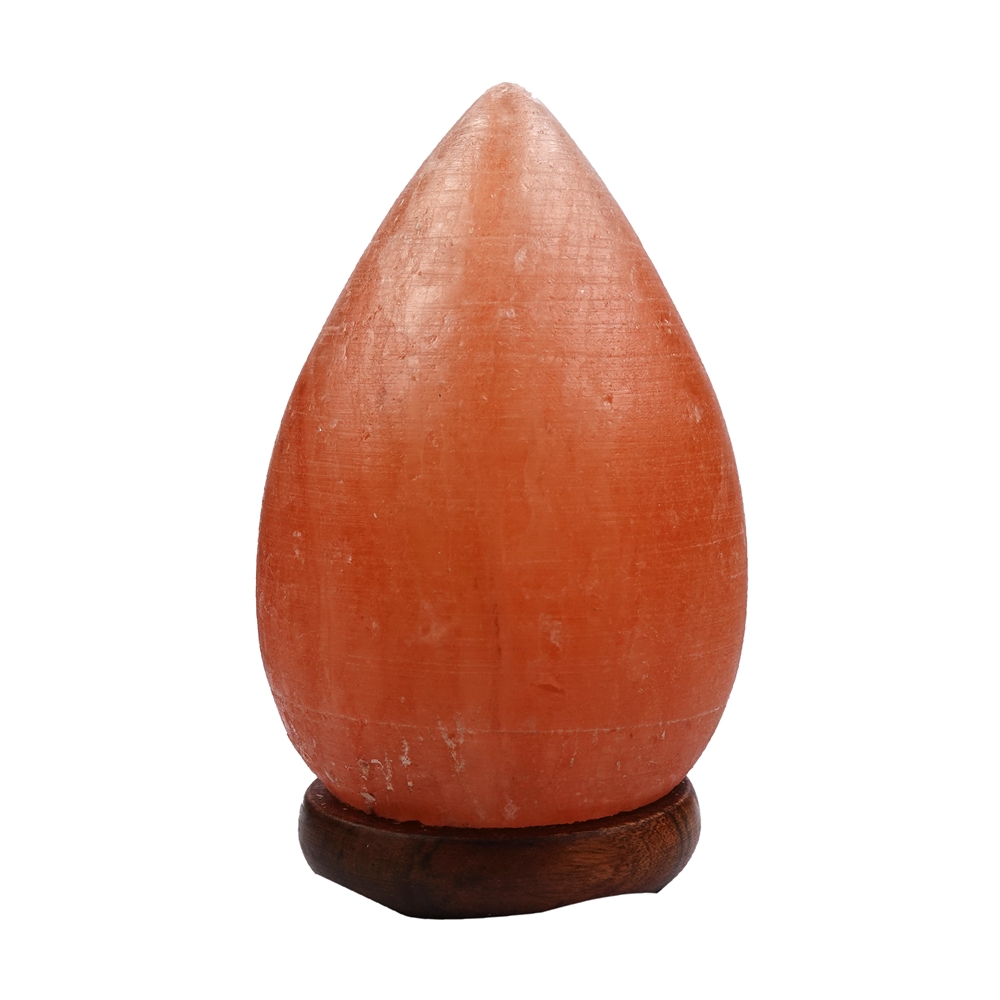 Lampe de sel "Goutte" avec socle en bois, 19cm / 2,9kg