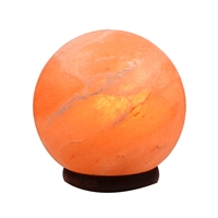 Lampe de sel "Boule" avec socle en bois, 15cm / 3,5kg