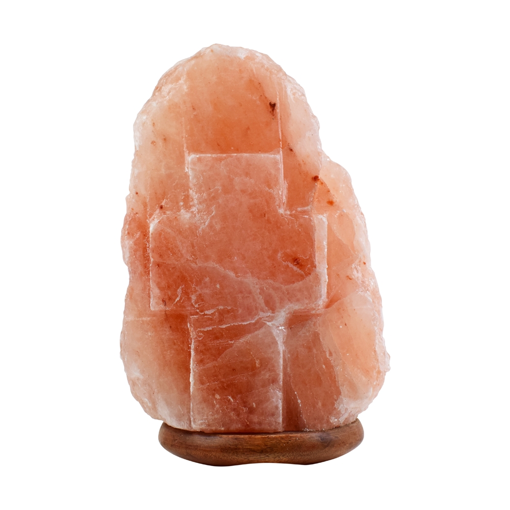 Salt lamp "Rock with cross" with wooden base, 25cm / 5.7kg