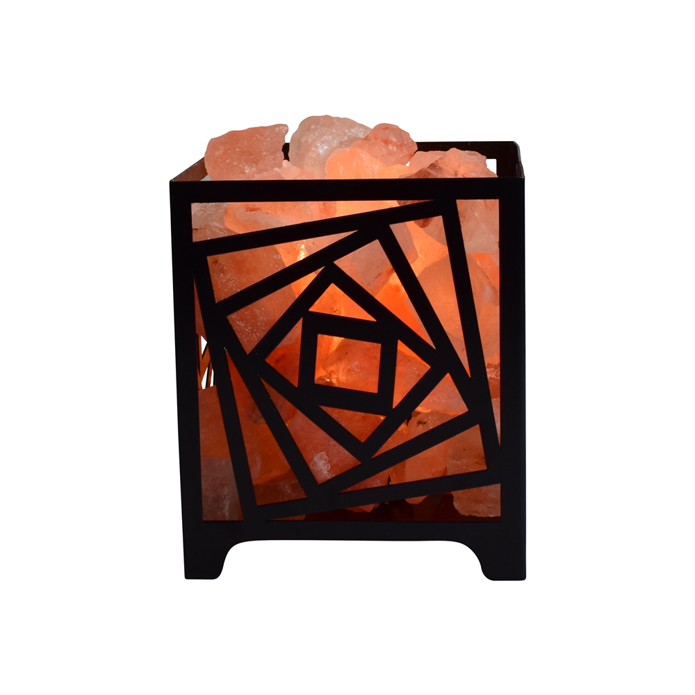 Salt lamp metal basket "squares" 15cm/2,6kg