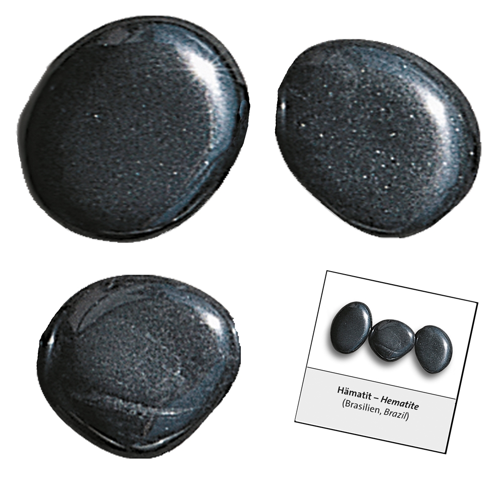 Refill Tumbled Stones and Stickers Hematite (24 pcs./VE)