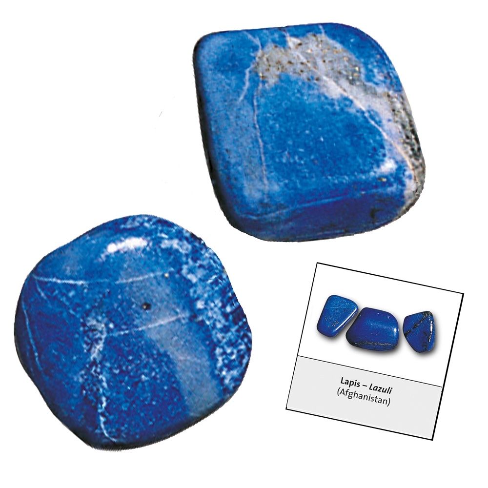 Nachfüllpackung Trommelsteine und Aufkleber Lapis Lazuli (24 St./VE)