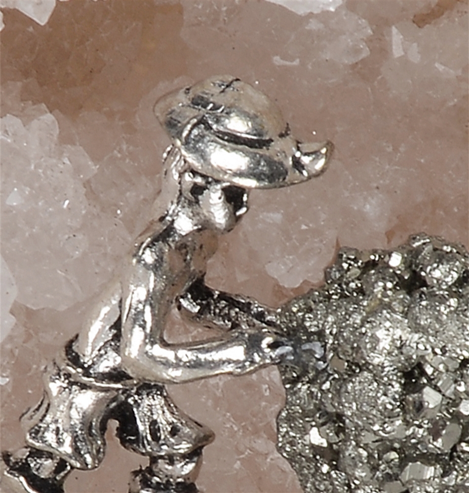 Mineur en géode de quartz, 6 - 7cm