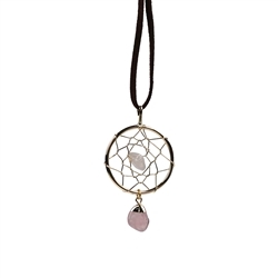 1013370521 Dreamcatcher with Rose Quartz | minerals trade - gems, healing stones & jewelry