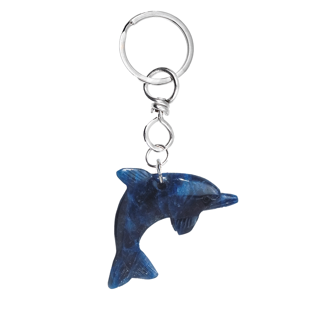 Key Chain Dolphin Sodalite