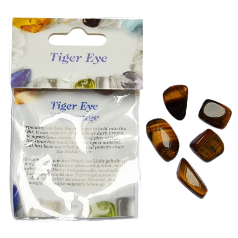 Small pack, Tiger's Eye Tumbled Stones