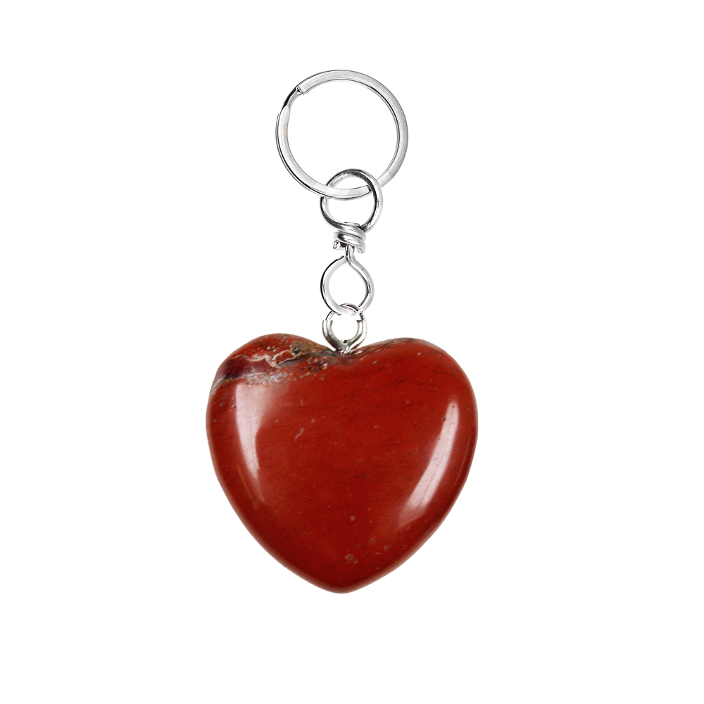 Key Chain Heart Jasper (red)