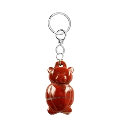 1016500627 Portachiavi Teddy Jasper (rosso) | Gemme Schreier, pietre curative e gioielli