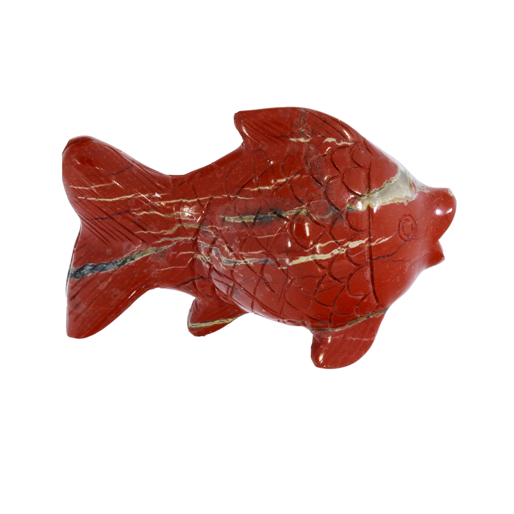 Poisson (poisson porte-bonheur) Jaspe (rouge), 7,5cm