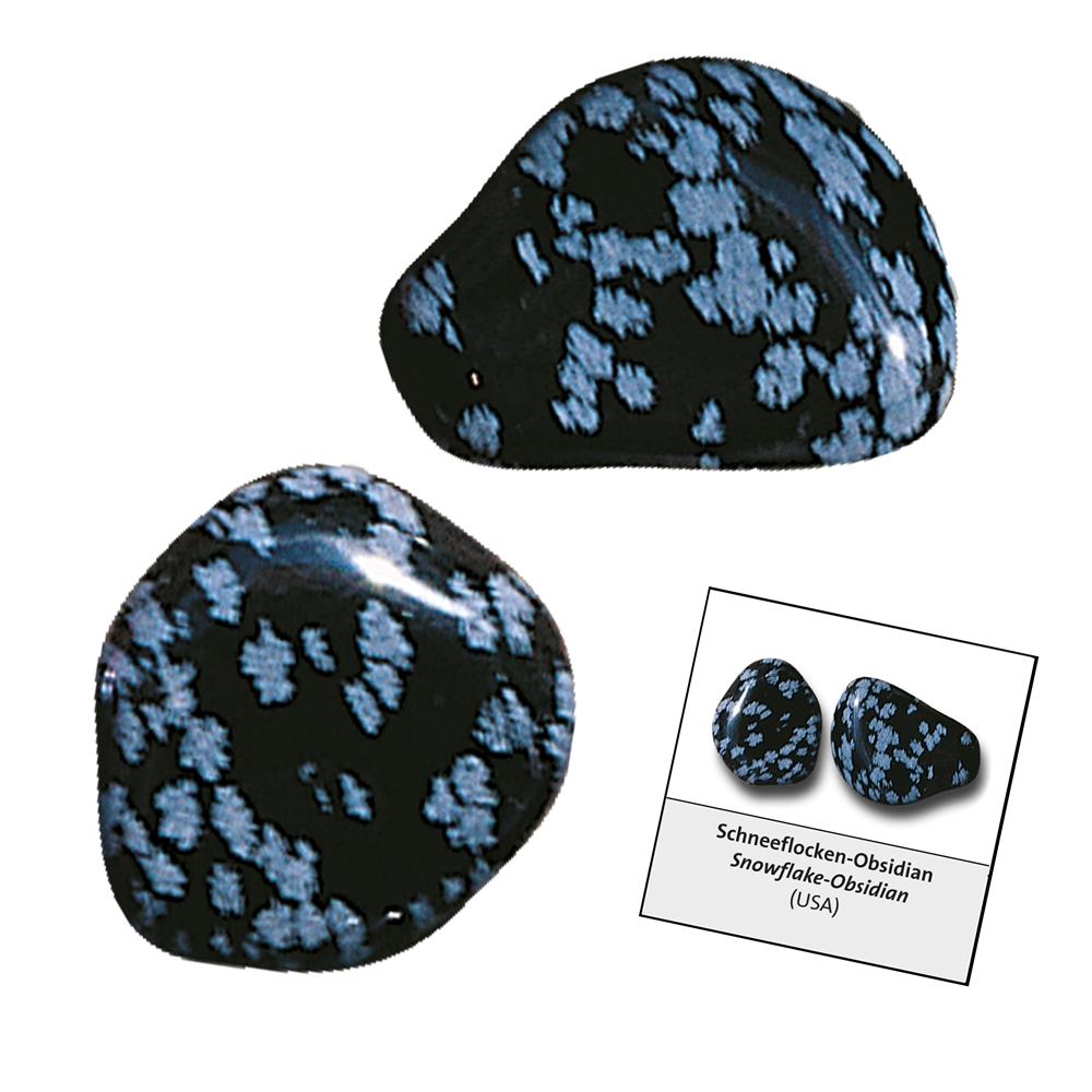 Refill Tumbled Stone and Sticker Snowflake Obsidian (24 pcs./VE)