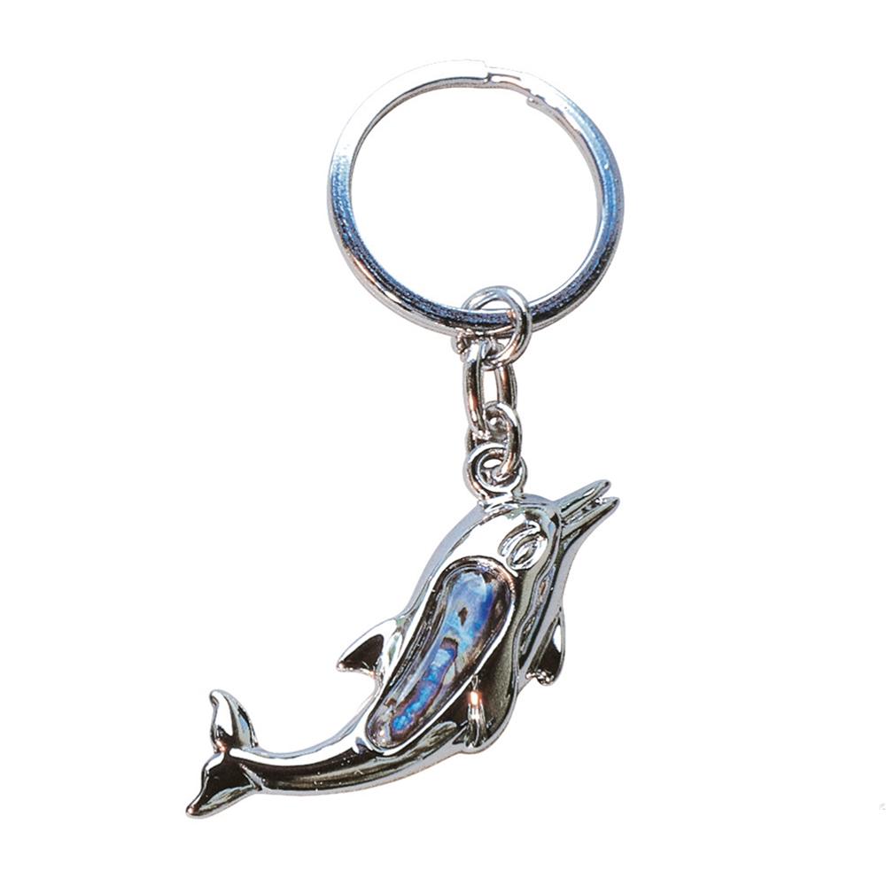 Key Chain Dolphin, Paua Shell