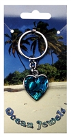Key Chain Heart, Paua Shell