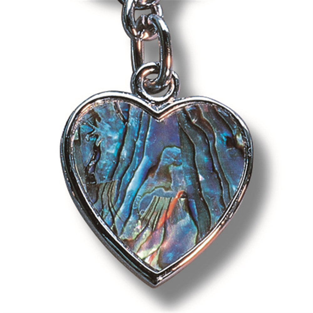 Key Chain Heart, Paua Shell