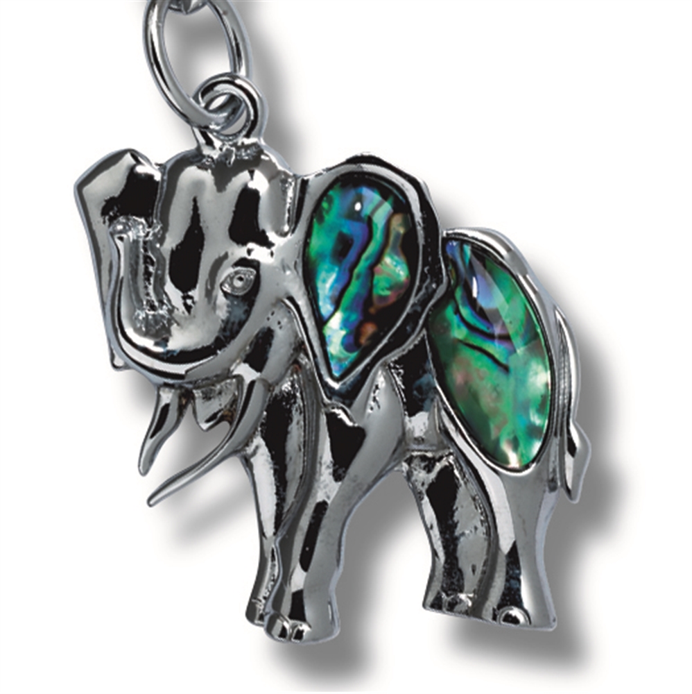 Key Chain Elephant, Paua Shell