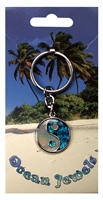Key Chain 'Yin & Yang', Paua Shell